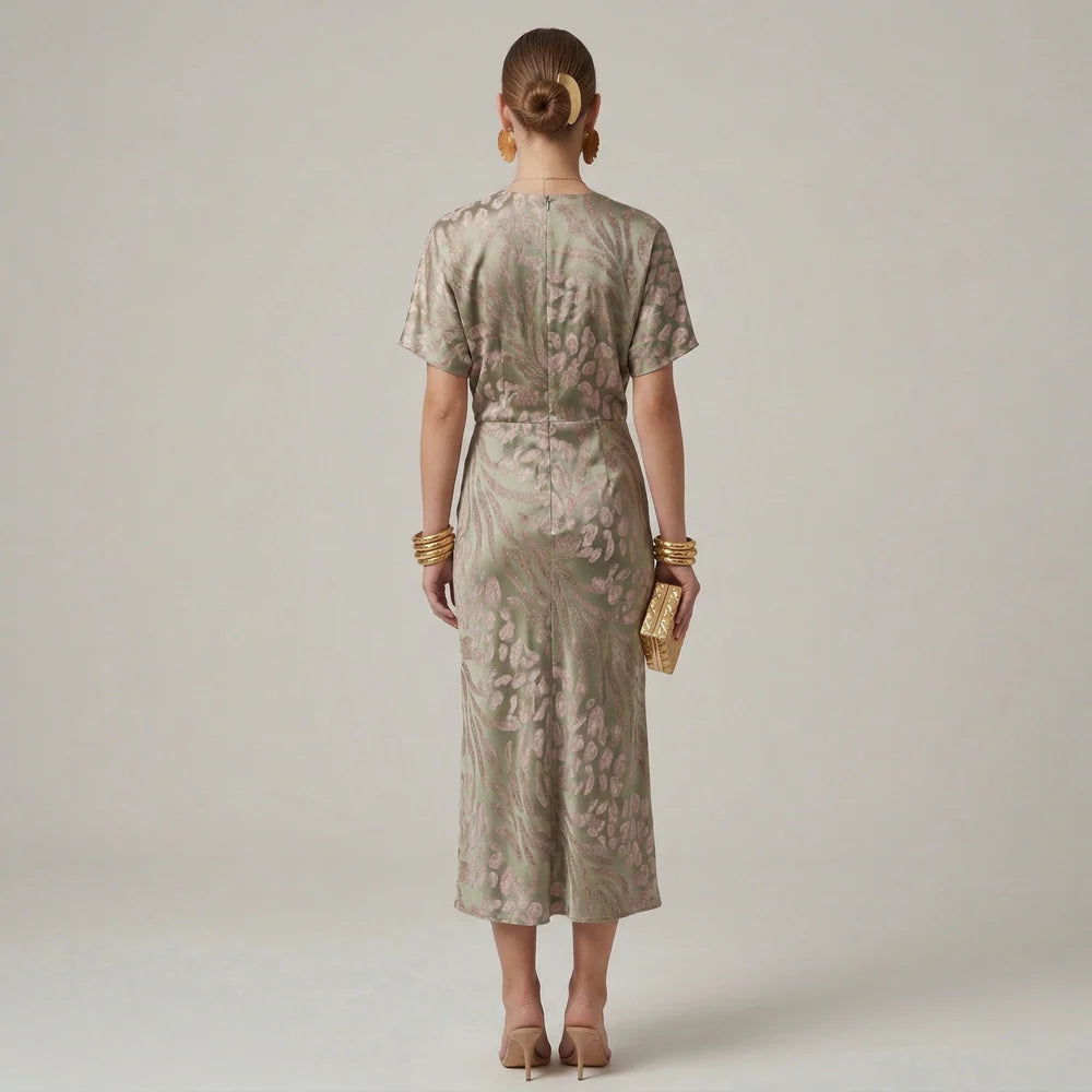 Alba - Vestito midi color rame