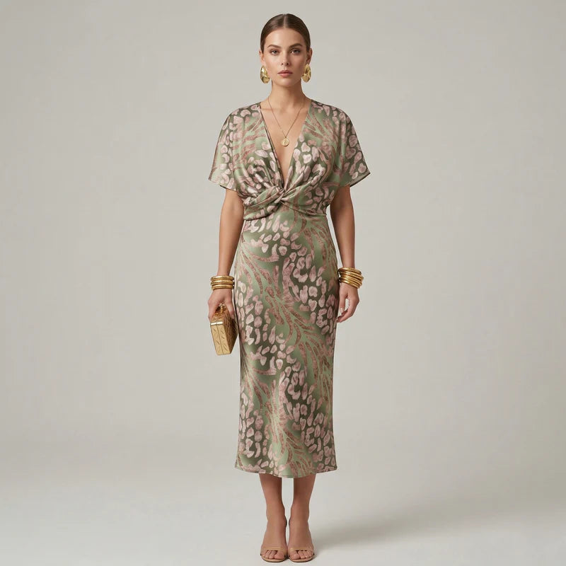 Alba - Vestito midi color rame