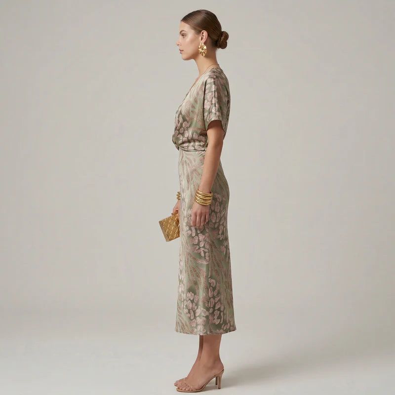 Alba - Vestito midi color rame