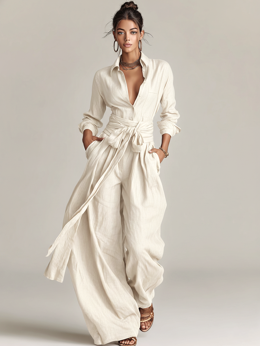 Francesca | Tuta Elegante in Lino