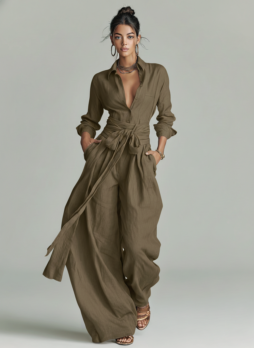Francesca | Tuta Elegante in Lino