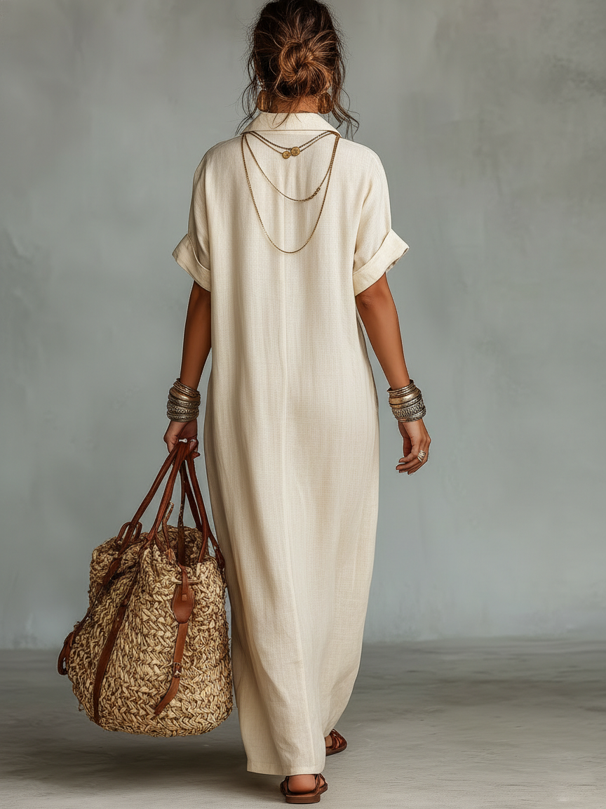 Beatrice | Abito Camicia Ricamato