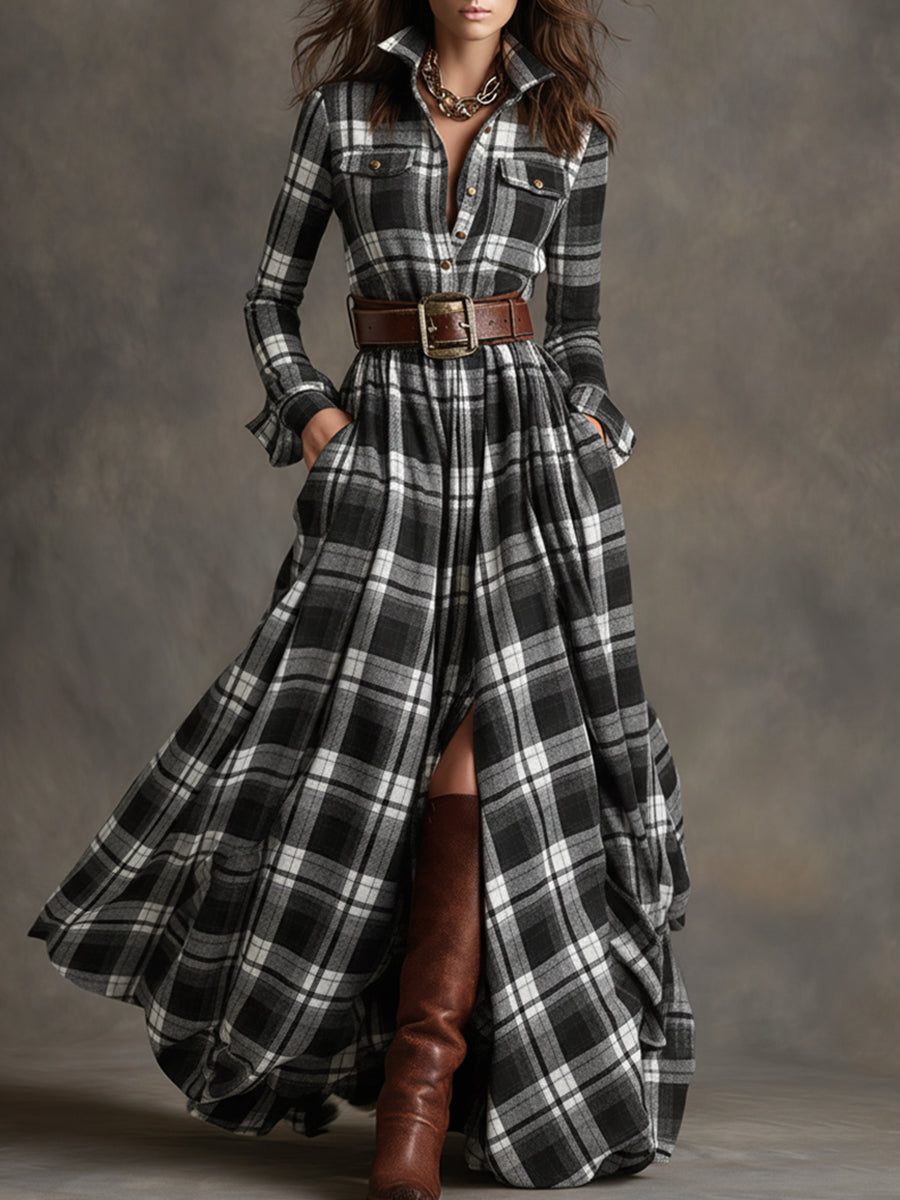 Giulietta - Abito Camicia Maxi a Quadri