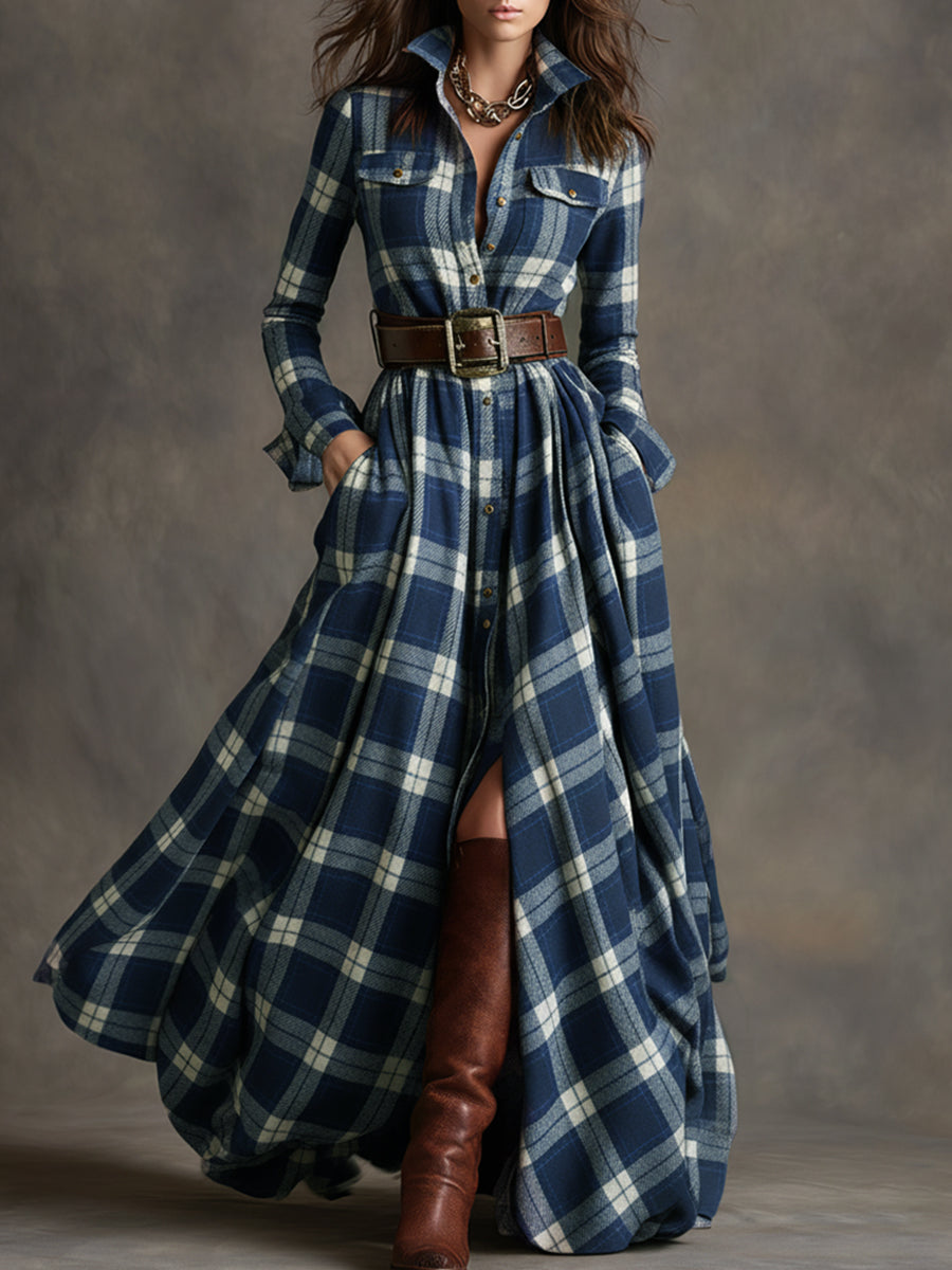 Giulietta - Abito Camicia Maxi a Quadri