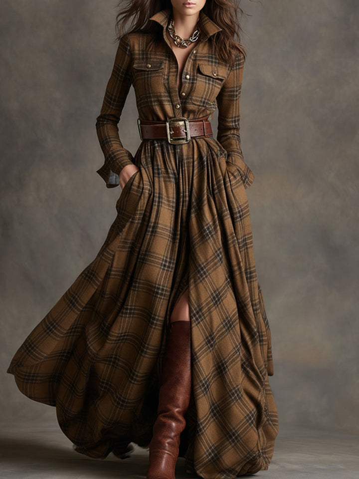 Giulietta - Abito Camicia Maxi a Quadri