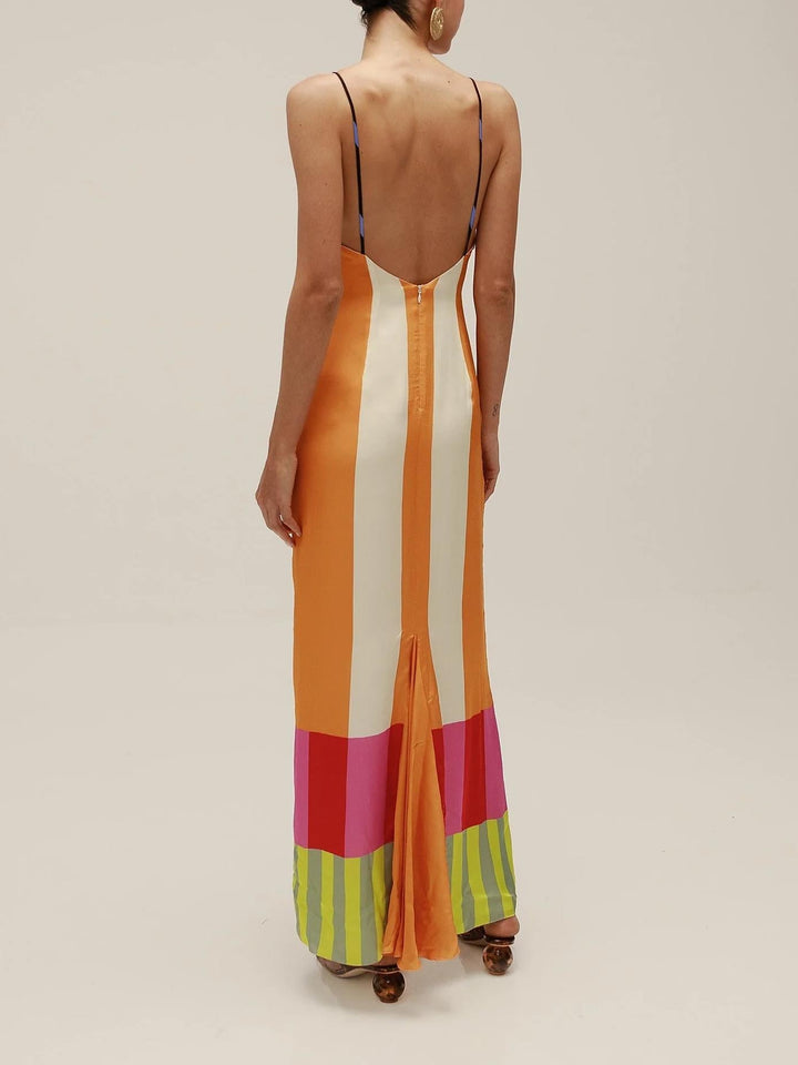 Paloma - Maxi Abito Colorato a Righe