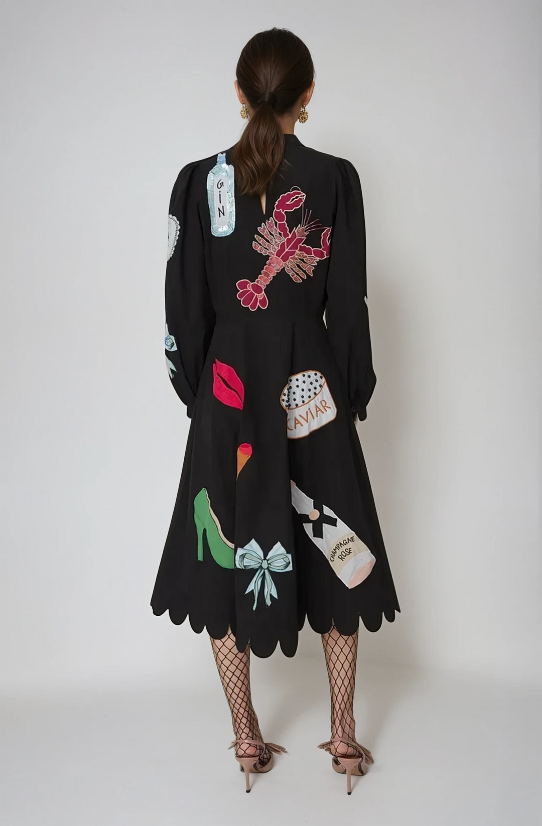 Sofia™ | Midi Scallop Crustacea Dress
