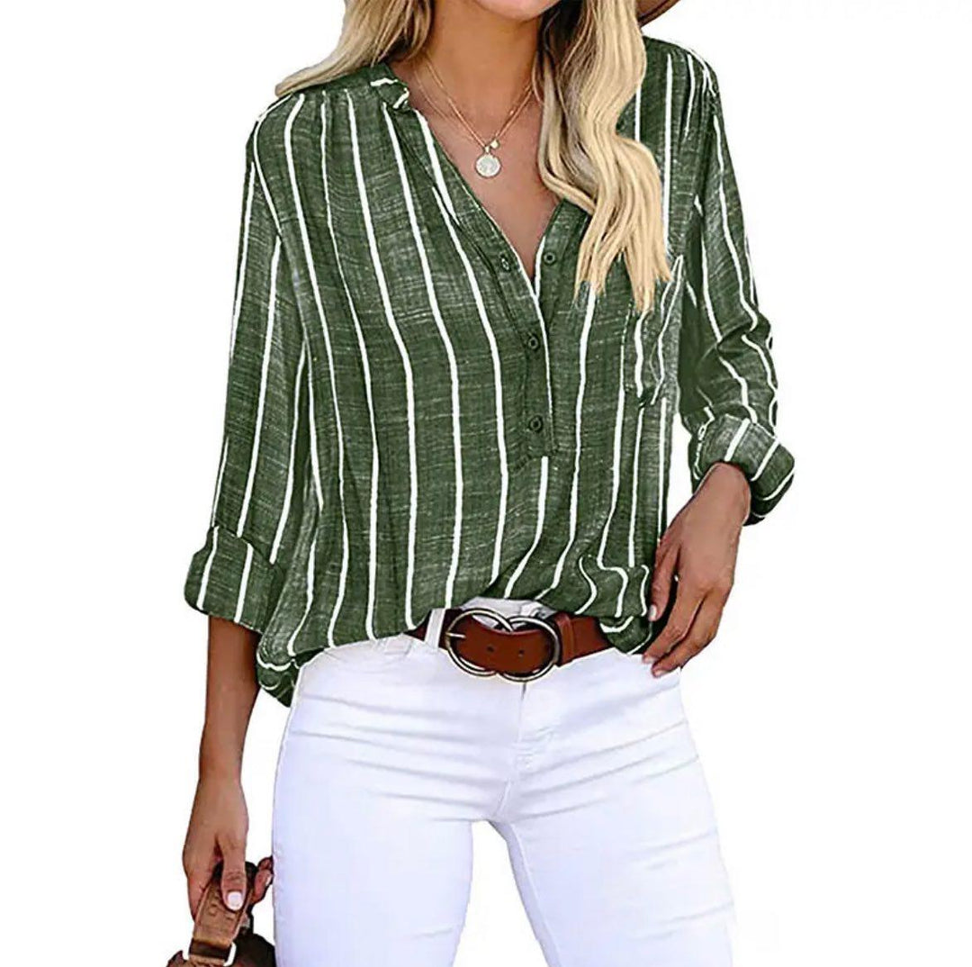 Sofia™ | Brigitte™ | Blusa Elegante a Righe