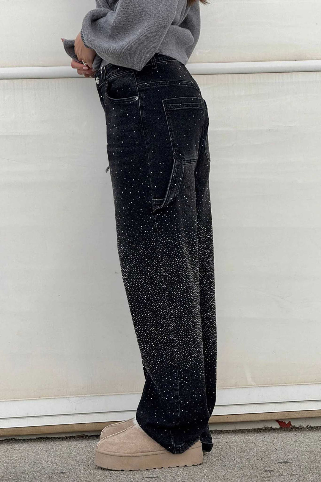 Sofia™ | Pantaloni cargo in denim con vita alta