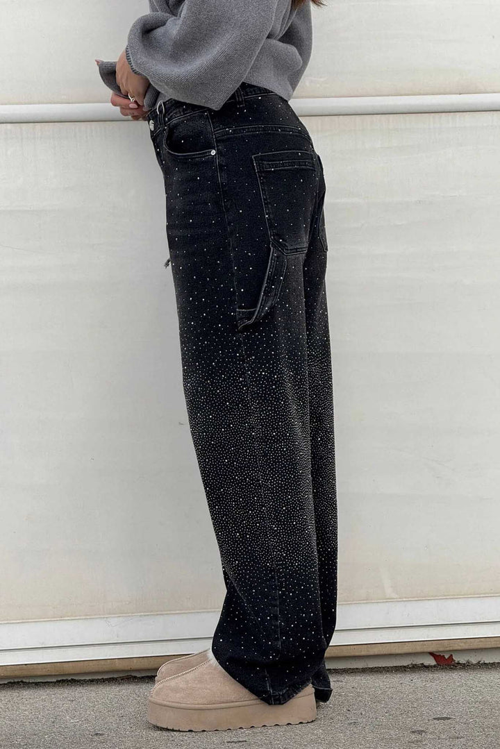 Sofia™ | Pantaloni cargo in denim con vita alta