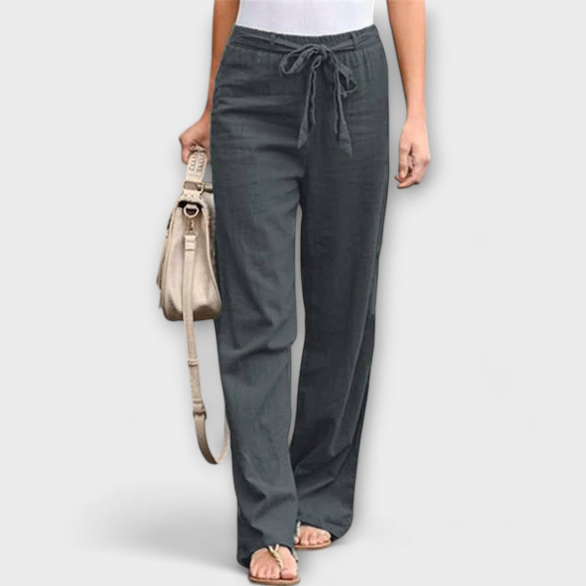 Loreen - Pantaloni in Lino Leggeri