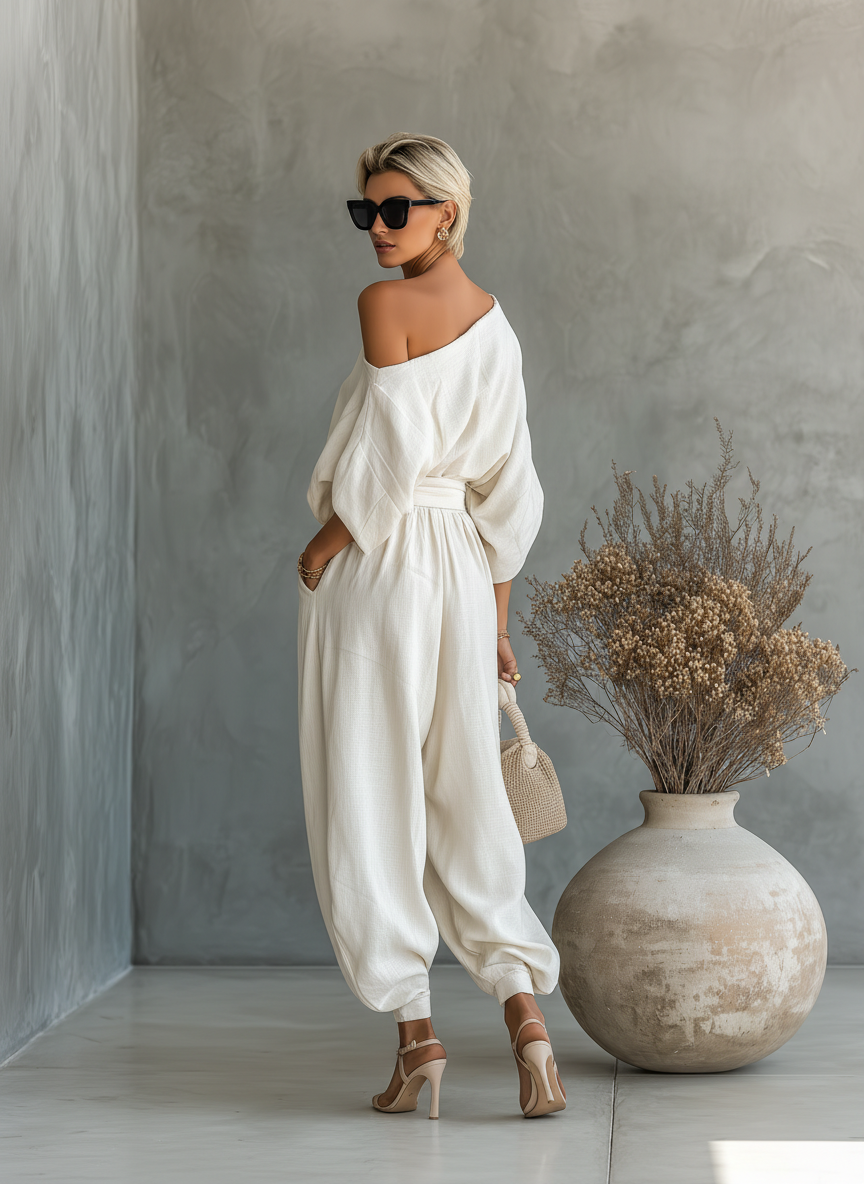 Sofia | Set Lino Off-Shoulder