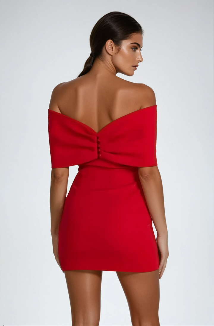 Sofia™ | Abito Amore Fiocco – Eleganza con spalle scoperte