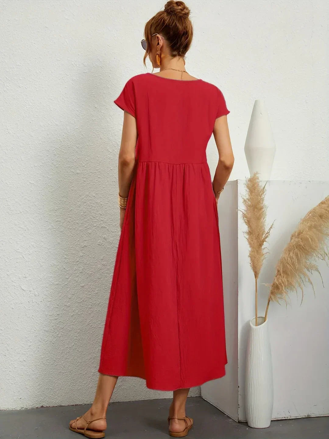 Elena - Abito midi fluido eleganza senza tempo