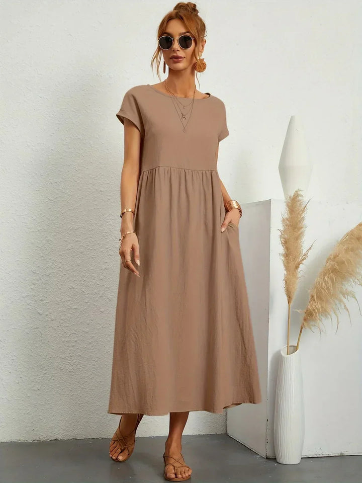 Elena - Abito midi fluido eleganza senza tempo