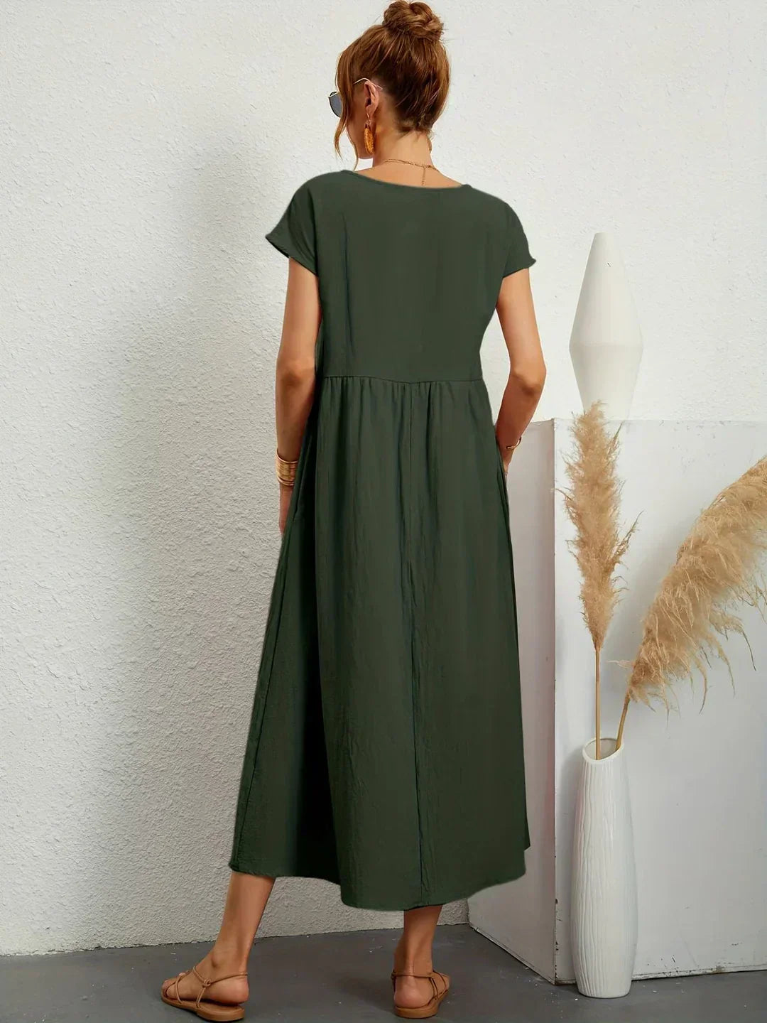 Elena - Abito midi fluido eleganza senza tempo