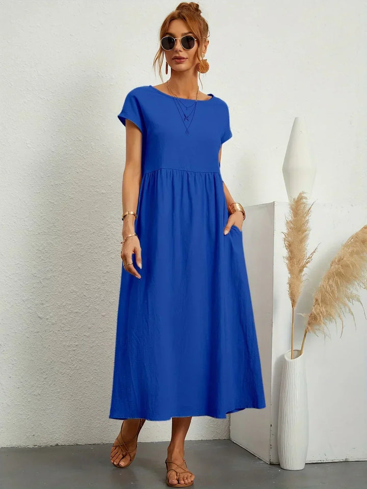 Elena - Abito midi fluido eleganza senza tempo