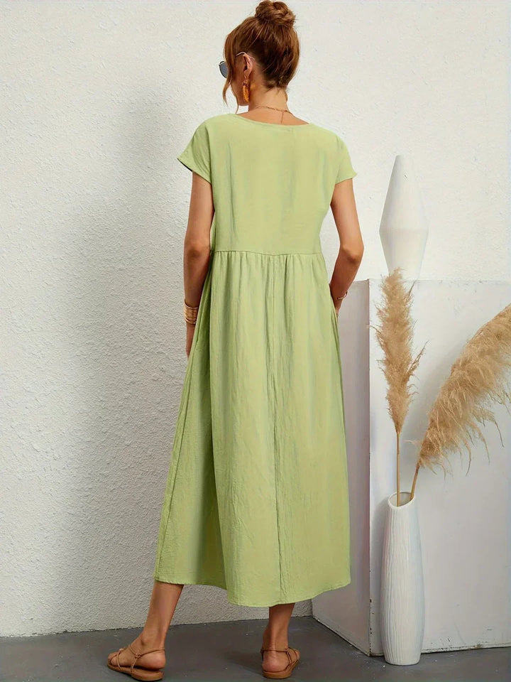 Elena - Abito midi fluido eleganza senza tempo