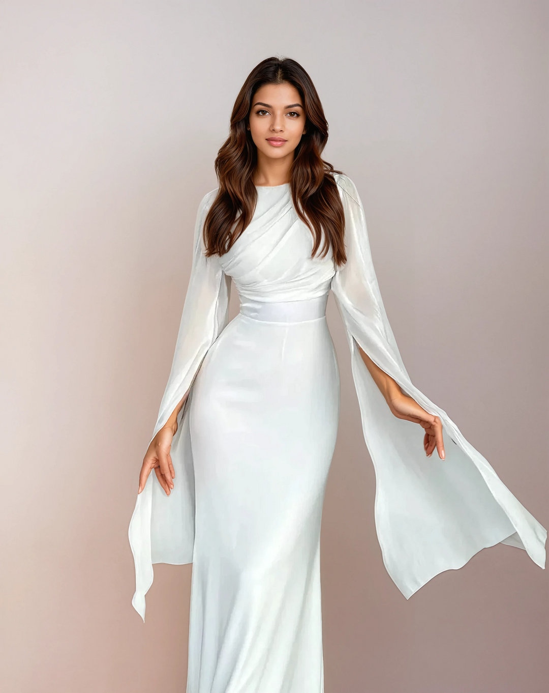 Isabela - Vestito Lungo in Satin