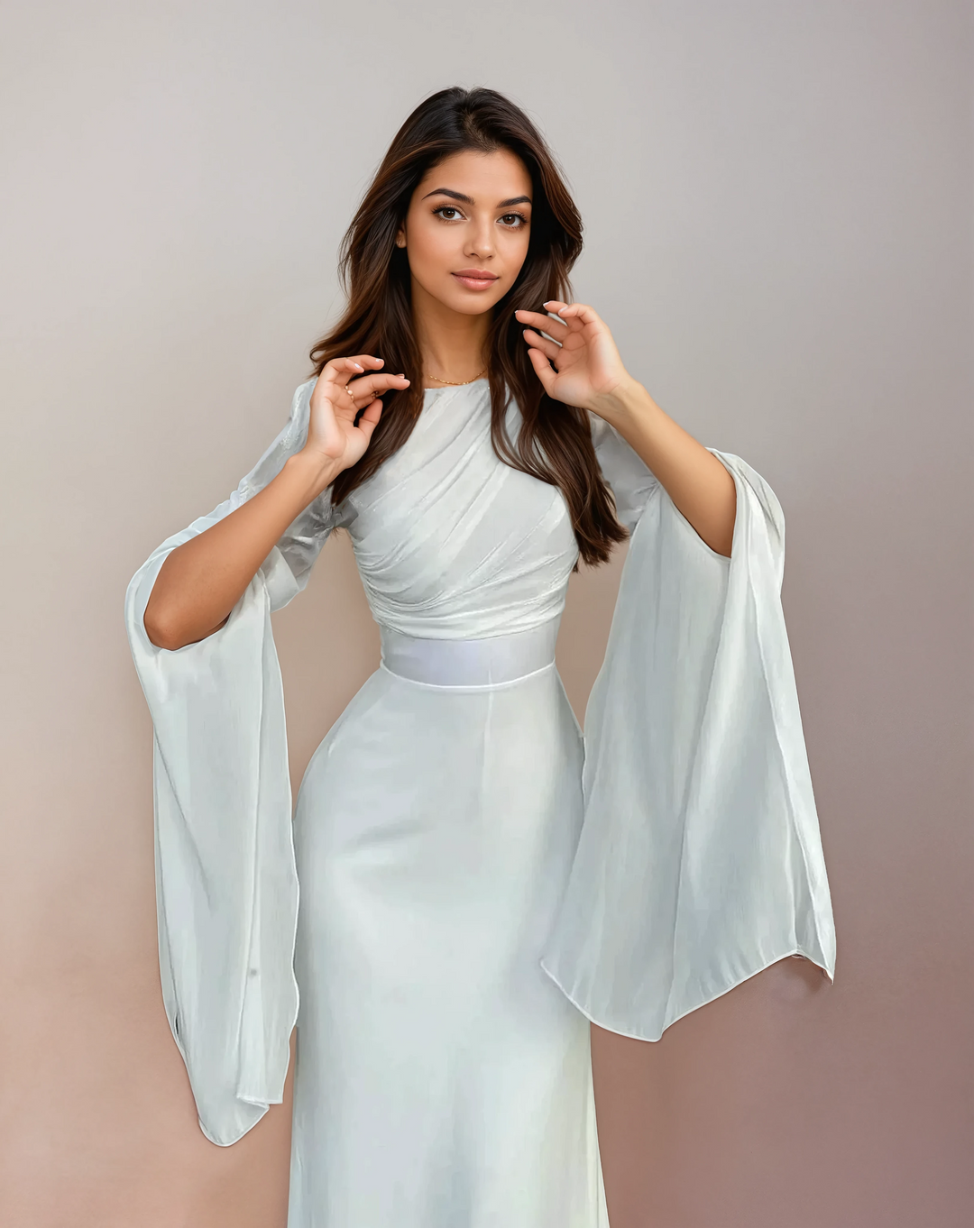 Isabela - Vestito Lungo in Satin