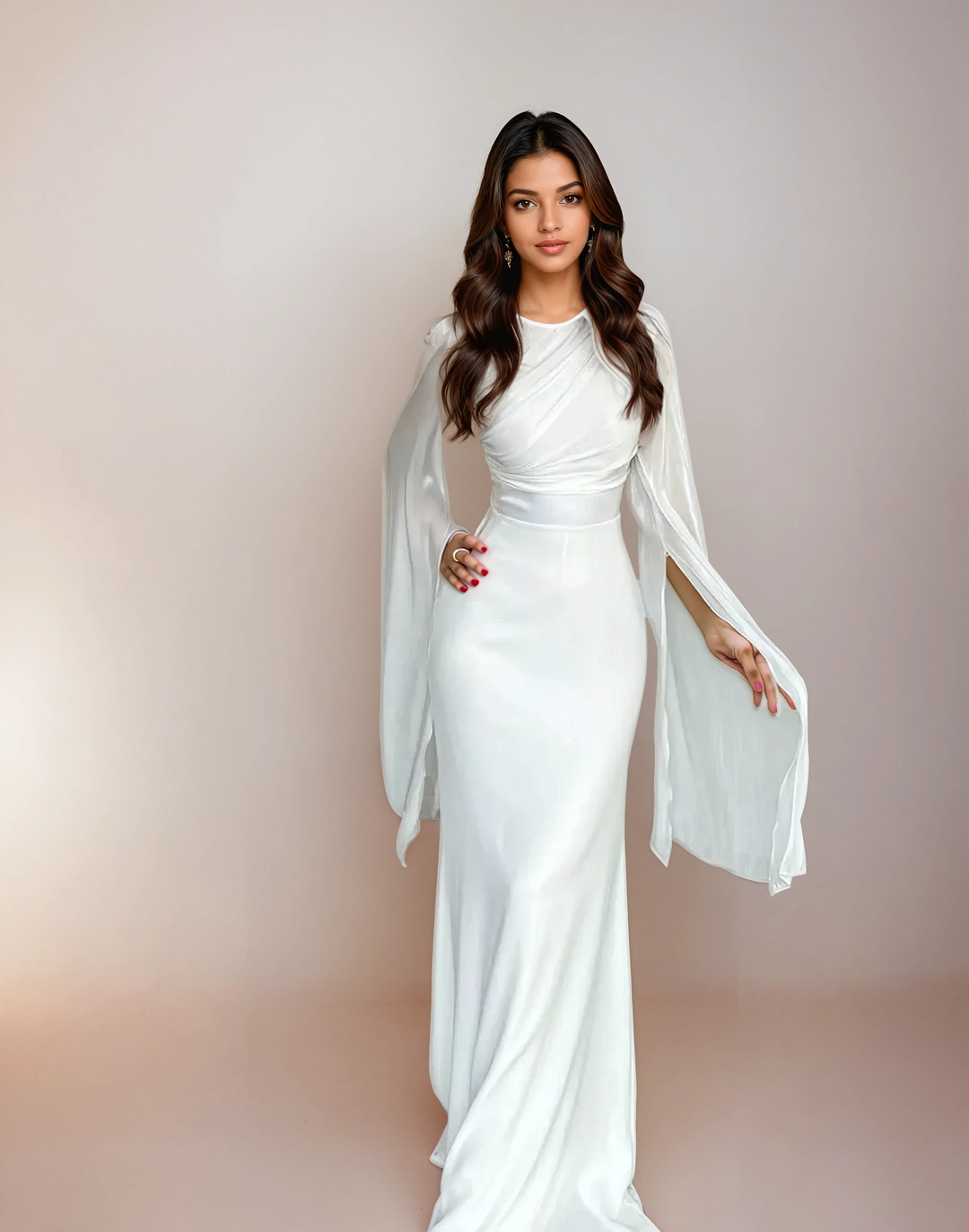 Isabela - Vestito Lungo in Satin