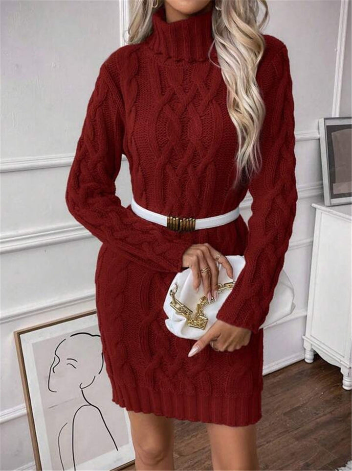 Sofia™ | Vittoria-Celeste Maglione con Collo Alto