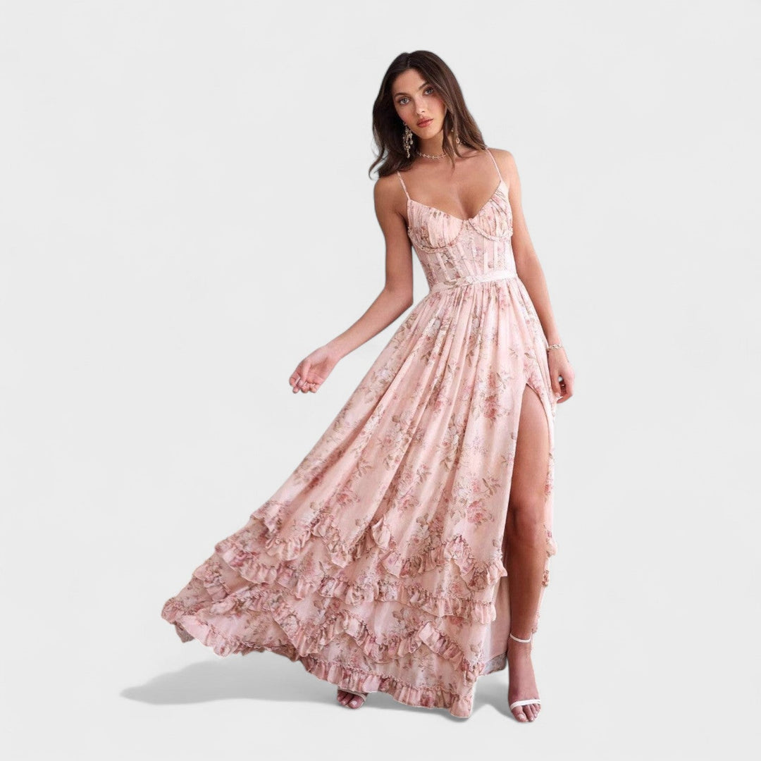 Firenze - Vestito lungo bohemien con spacco
