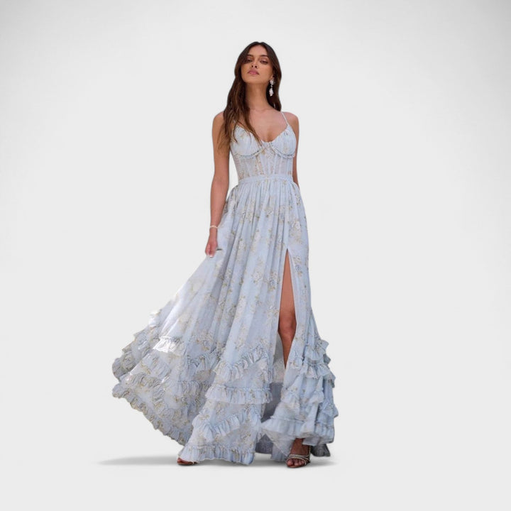 Firenze - Vestito lungo bohemien con spacco