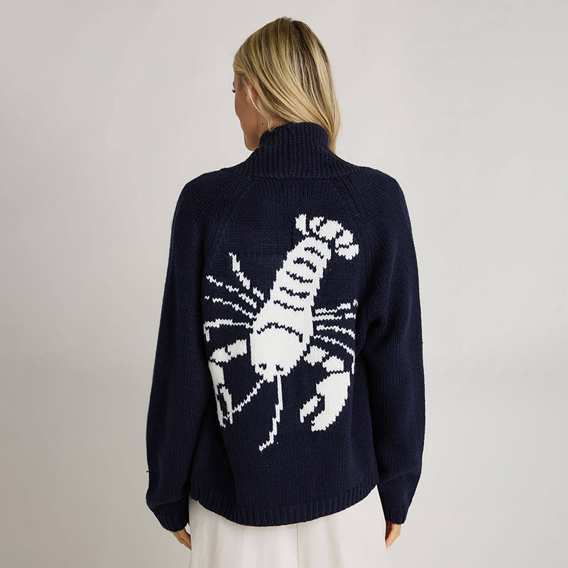 Sofia™ | Lydia - Cardigan con Stampa di Gamberetti