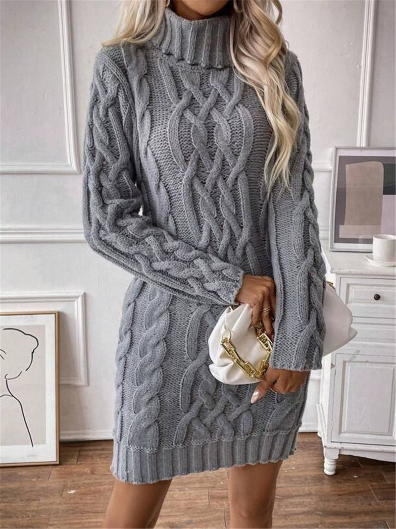 Sofia™ | Vittoria-Celeste Maglione con Collo Alto
