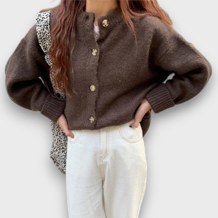 Celore – Cardigan Caldo in Moka