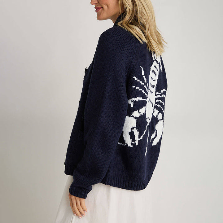 Sofia™ | Lydia - Cardigan con Stampa di Gamberetti