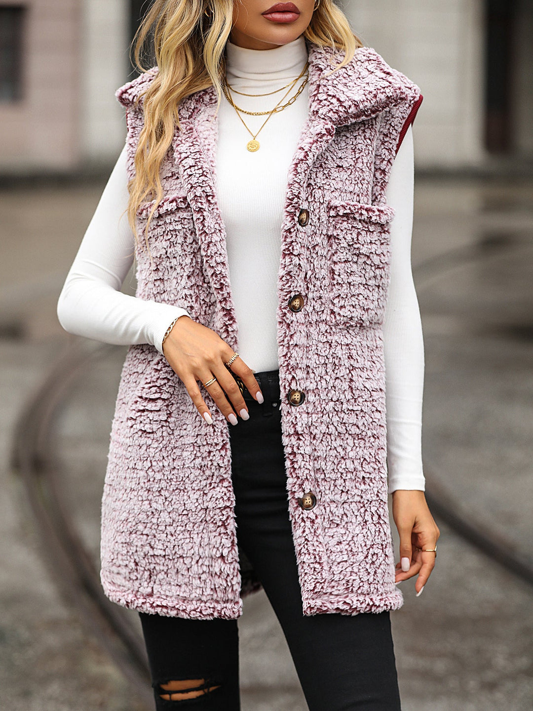 Sofia™ | Lina - Cardigan Lungo Senza Maniche