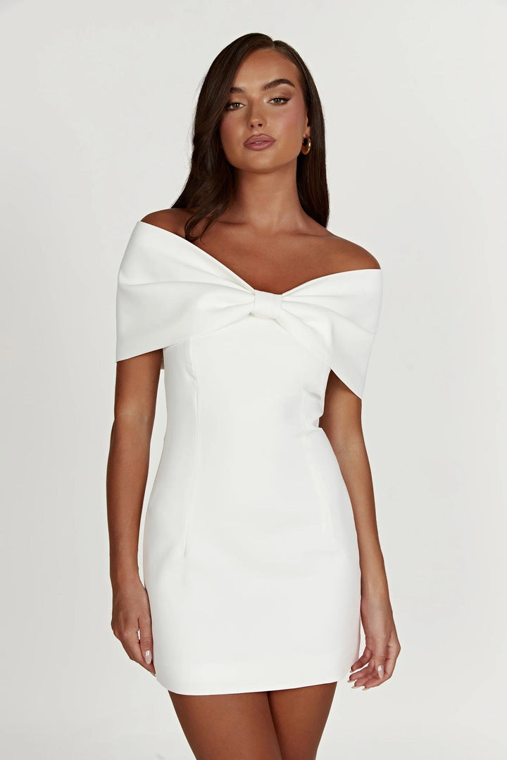 Sofia™ | Abito Amore Fiocco – Eleganza con spalle scoperte