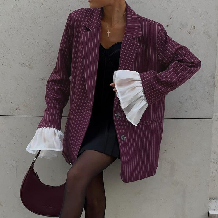 Sofia™ | Elvoru - Giacca da Suit Rosso Vino