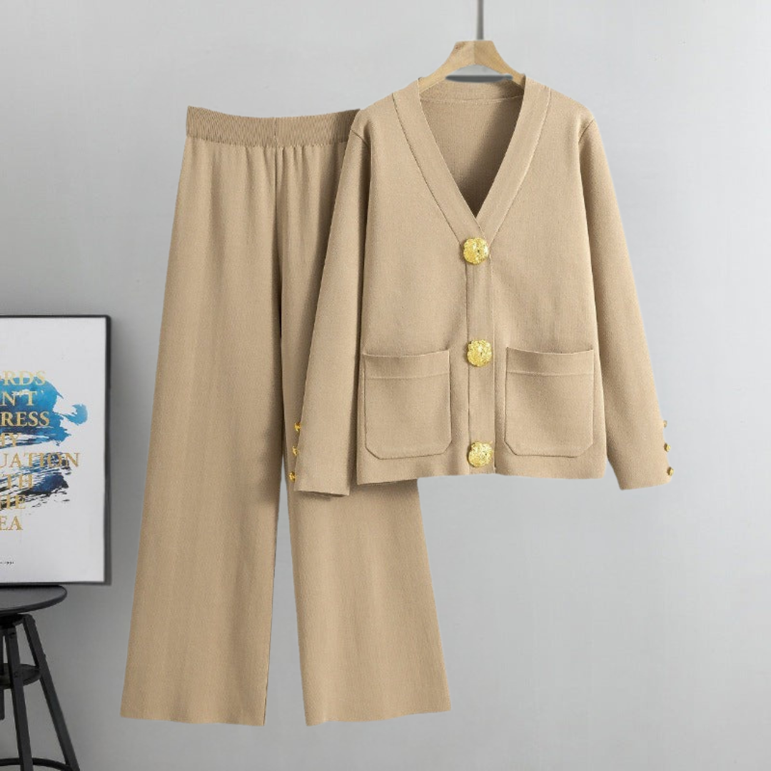 Alessia | Completo Cardigan in Maglia con Anello