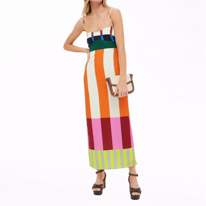Paloma - Maxi Abito Colorato a Righe