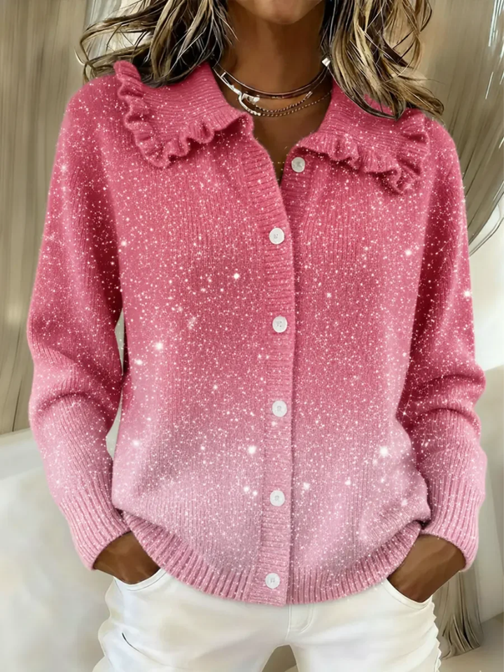 Lise – Gilet lavorato a maglia con finitura lucida