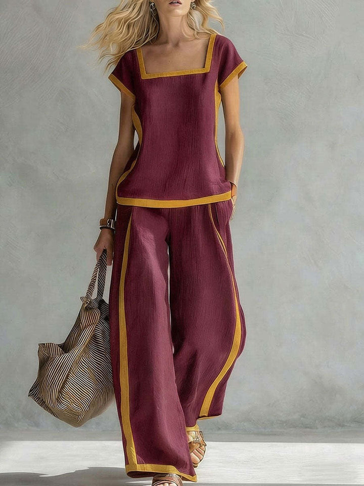 Serena | Completo elegante in lino a due pezzi