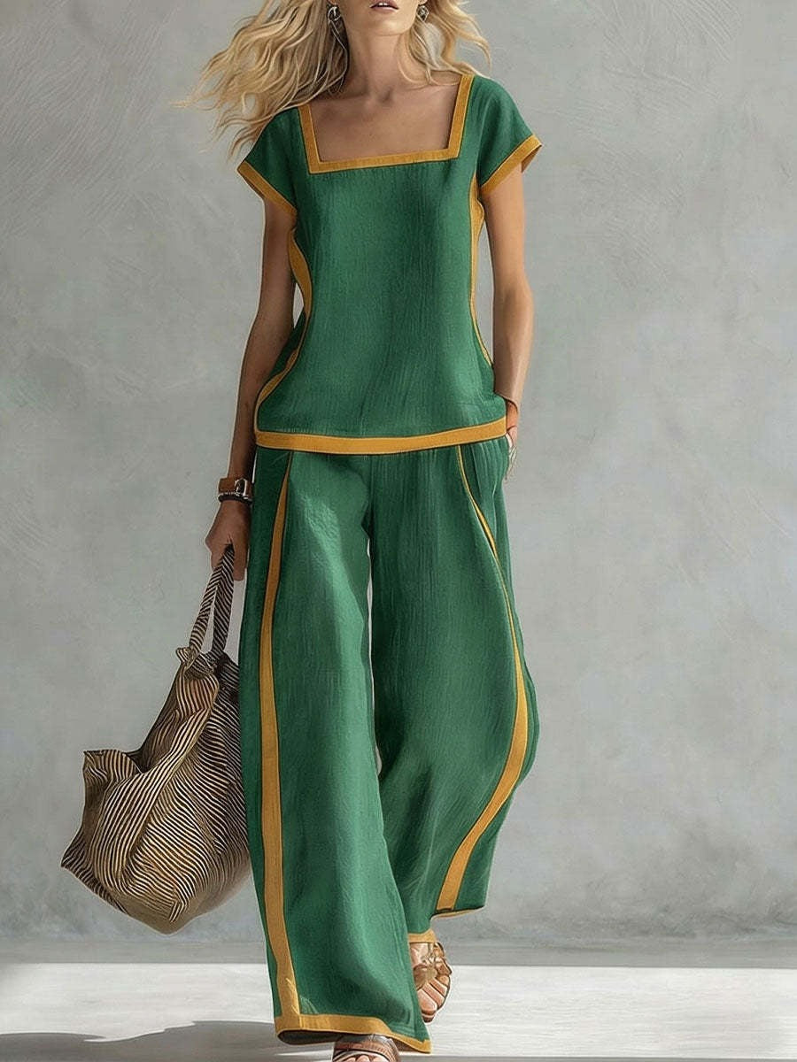 Serena | Completo elegante in lino a due pezzi
