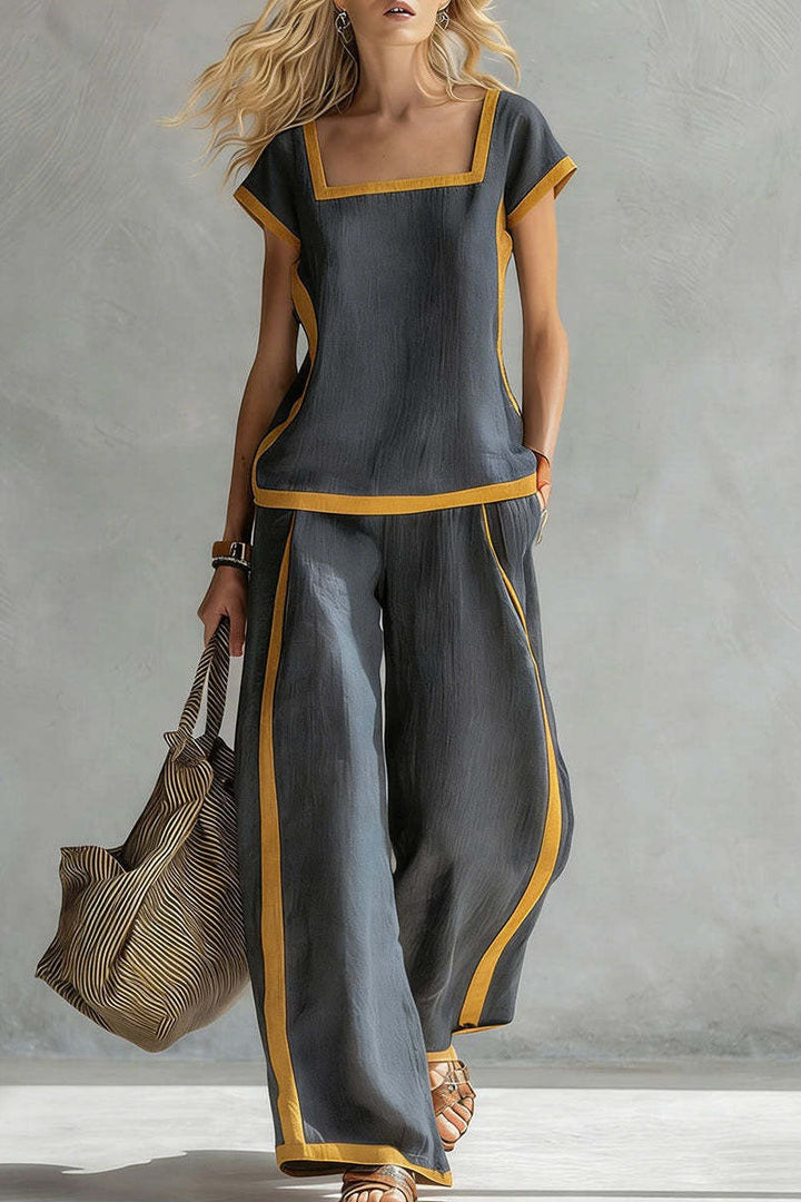 Serena | Completo elegante in lino a due pezzi
