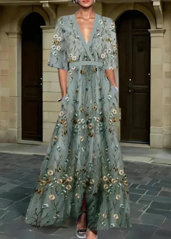 Rute - Abito maxi floreale elegante