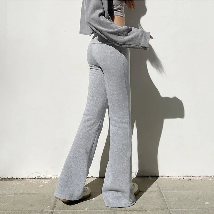 Sofia™ | Pantaloni a Zampa di Elisa in Velluto – Chic e Versatili