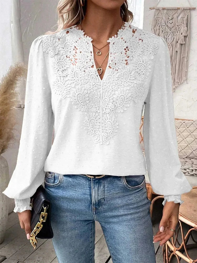 Sofia™ | Clémence™ | Elegante blusa con scollo a V