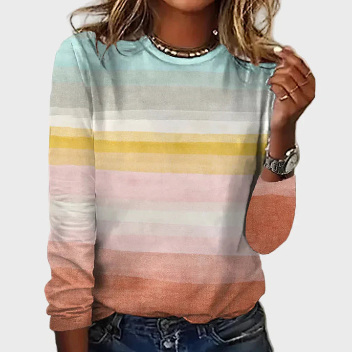 Top di maglia a maniche lunghe