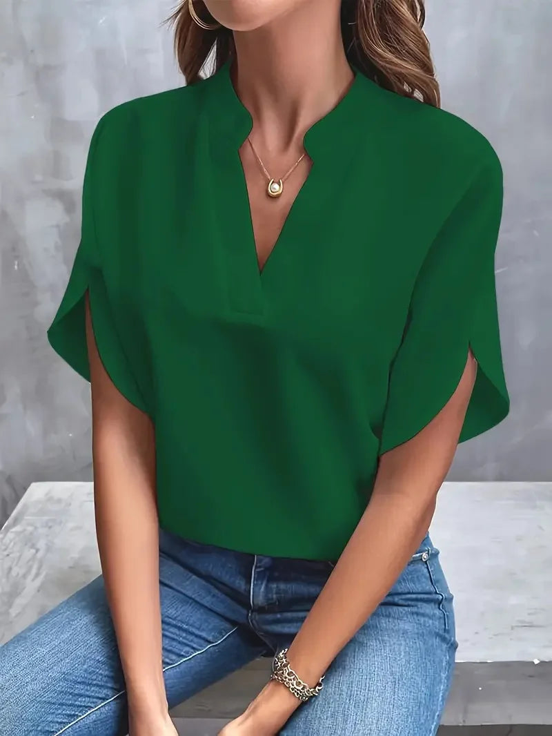 Sofia™ | Élodie™ Blusa Fluida con Scollatura a V