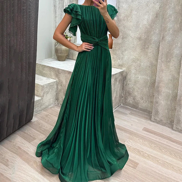Lara | Abito Lungo Plissettato Elegante da Sera