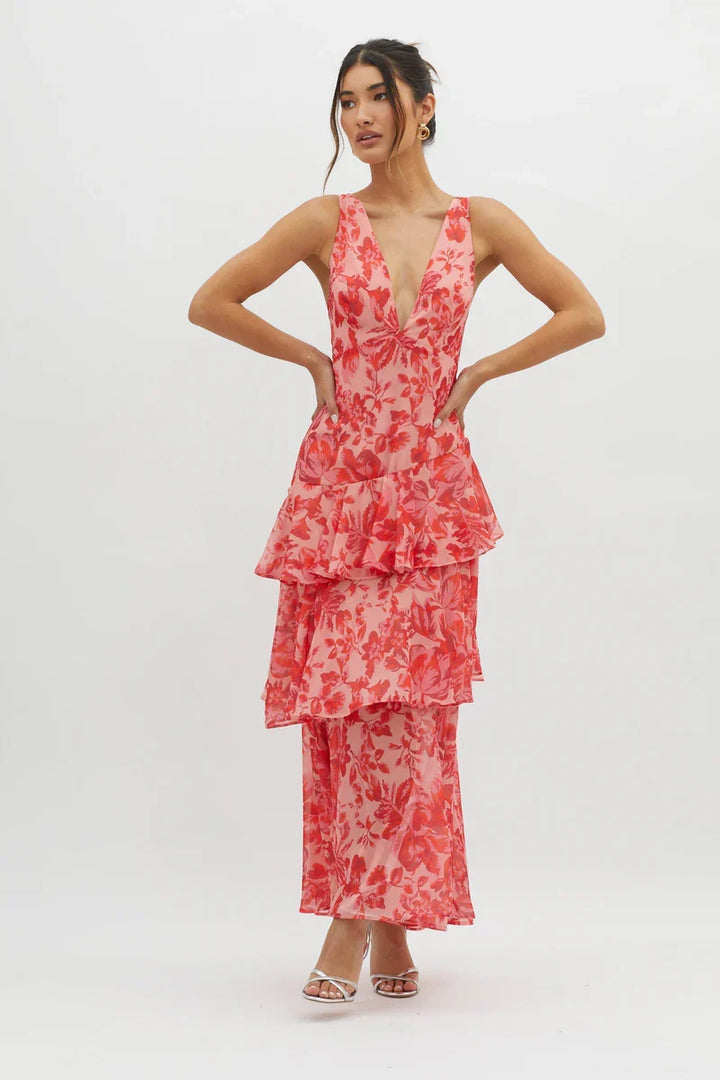 Lisa | Vestito midi floreale elegante