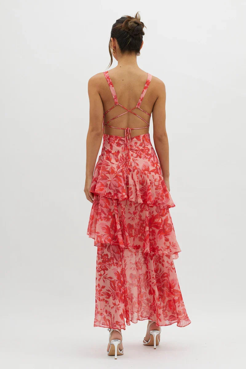 Lisa | Vestito midi floreale elegante
