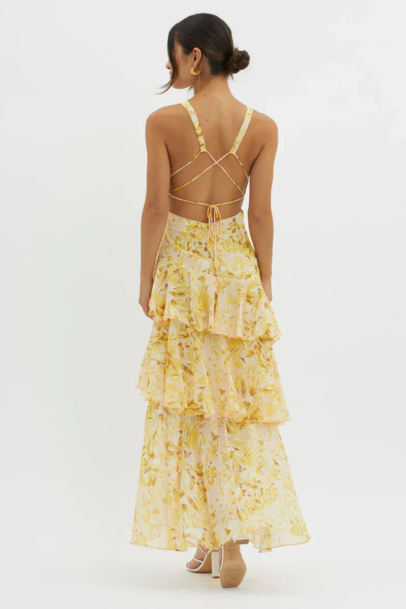 Lisa | Vestito midi floreale elegante
